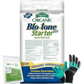 Espoma Bio-Tone Starter Plus 25 lb Natural &amp Organic Plant Food – Enhanced with Beneficial Microbes &amp Mycorrhizae Complete Gardening Kit with My Garden Pool Soil pH Test Strips and Claw Glove