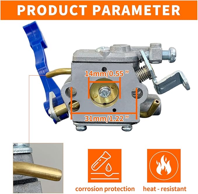 Ruixing OEM 125B Carburetor for Husqvarna 125B 125BV 125BVX 125BX Leaf Blower Parts Replace 590460102 545081811 Zama C1Q-W37 Carb with 545112101 Air Filter 581798001 Fuel Line Kit