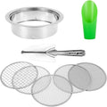 Soil Sifter Garden Sieve Soil Sieve Garden Soil Sifter Compost Sifter Bonsai Soil Sieve Rock Sifter Soil Sifter Fine Screens Shovel Set with 5 Interchangeable Filter Mesh Sizes 1/3/6/9/12mm