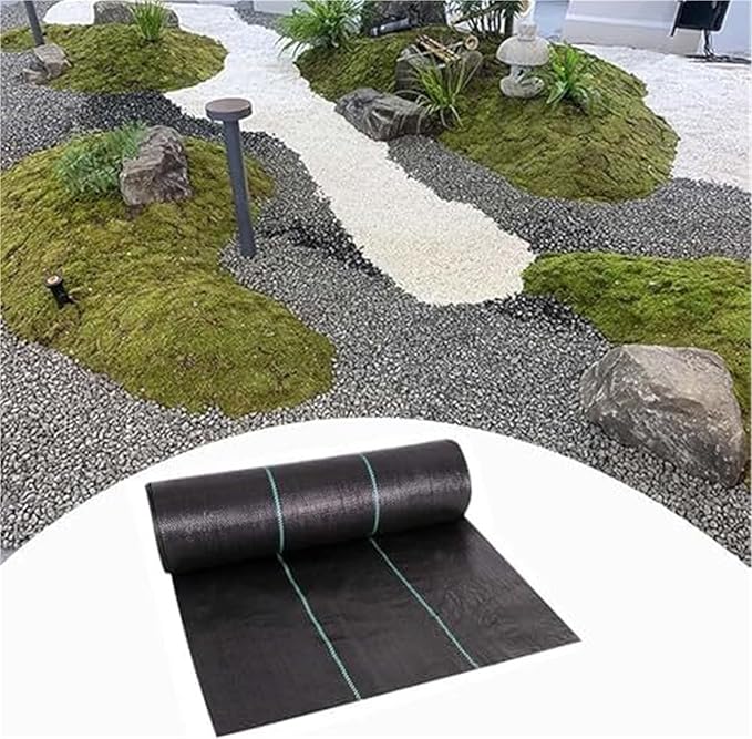 Landscape FabricGeotextile Landscape Weed Barrier Landscape Ground Cover Membrane(0.91x46m(3x150ft))
