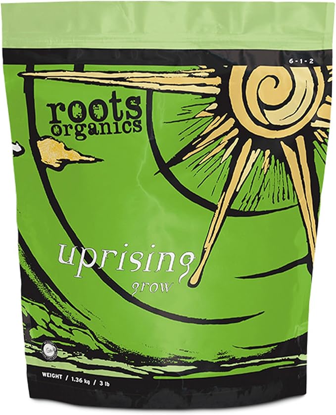 roots organics Uprising Grow Organic Fertilizer with Beneficial Bacteria and Mycorrhizae 6-1-2 NPK 9 lb. ROUG9