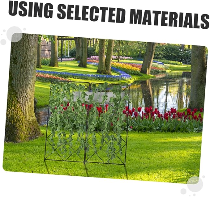 2Pcs Foldable Plant Climbing Trellis for Garden Sturdy Support for Vines and Climbing Plants Adjustable Height Green Support Accessories