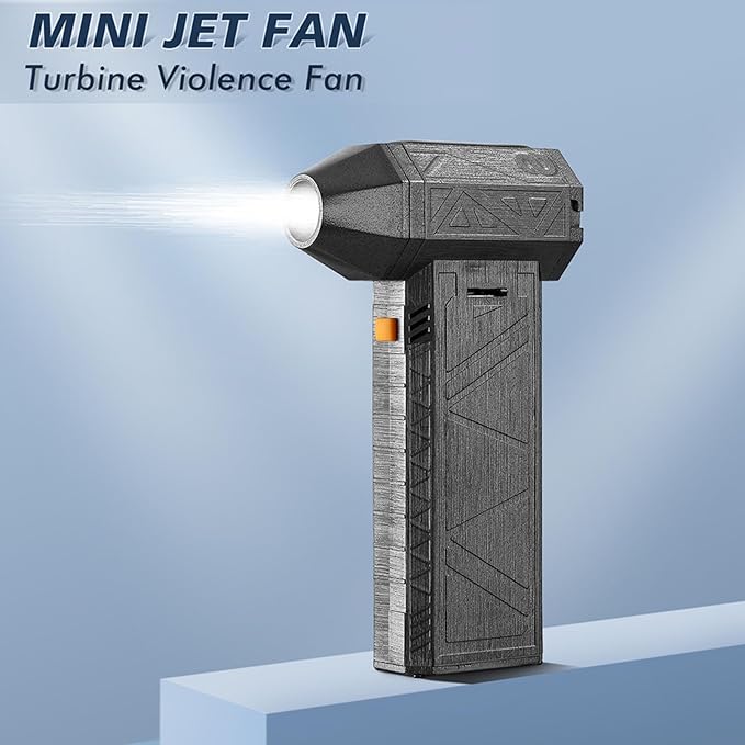 Jet Dry Mini Blower130000 RPM Portable Mini Jet Blower3 Wind Speed Adjustable Turbofan Air Duster Jet Fan for Car Home Cleaning