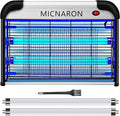 Indoor Electric Bug Zapper 2800V Powerful Flying Insect Mosquito Killer w/ 20W Blue Light Attract Plug-in Pest Control Machine for Moth Fruit Fly Fungus Gnat Garage Bug Catcher/Eliminator/Trap