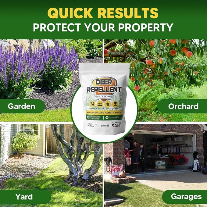 Deer Repellent Rabbits Repellent Outdoor Deer Repellant for Garden Deer and Rabbit Repellents for Plant Deers Deterrent for Yard Keep Deers Away from Flowers Safe and Easy to Use-8P