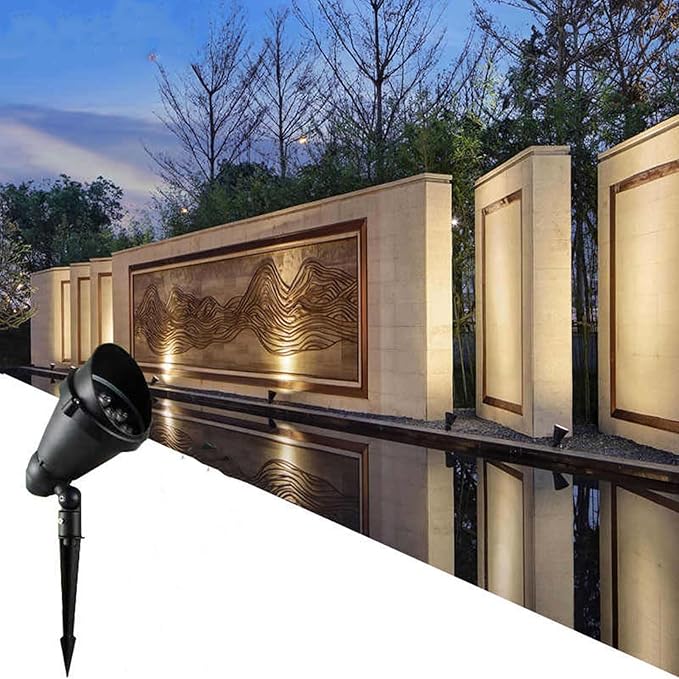 Lawn Projector Round Tree Light Outdoor LED Beam Spotlight Recessed Spotlights for Hotel Indoor Courtyard Garden Park Flag Lighting(Blue3W)
