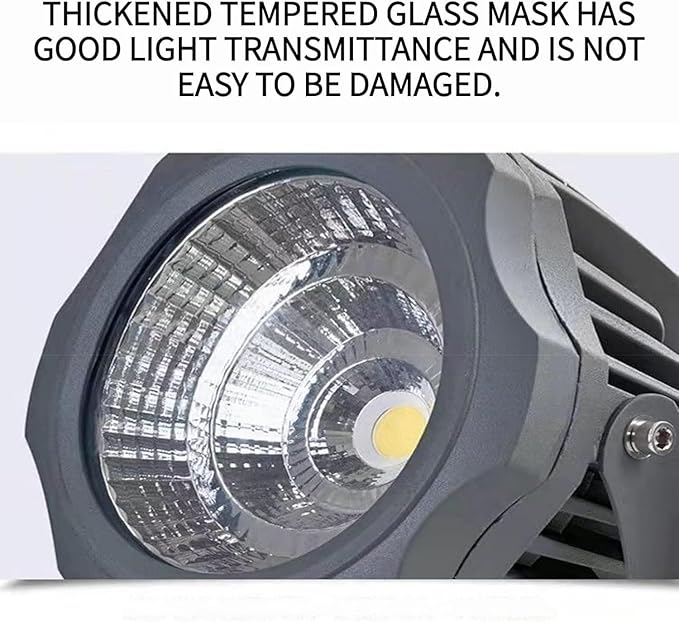 Long Range LED Floodlights - Beam Spotlight COB Round Tree Lights IP66 Waterproof Adjustable Angle for Wall Advertising Building Signs Lawn Landscape Lamp(Purple10w(AC12V))