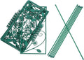 jojofuny Garden Trellis for Climbing Plants Vine Plant Support Frame 114cm X 45cm Outdoor Decorative with 7 Rods and 6 Panels for Yard Gardening