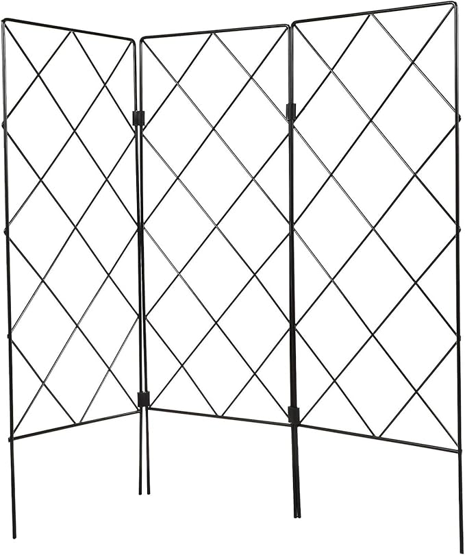 Gadpiparty Multifunctional Foldable Iron Plant Support Frame for Vine Climbing Plants Garden Trellis Stand for Cucumbers Grapes Pole Beans and Flowers Outdoor Climbing Frame for Healthy