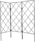 Gadpiparty Multifunctional Foldable Iron Plant Support Frame for Vine Climbing Plants Garden Trellis Stand for Cucumbers Grapes Pole Beans and Flowers Outdoor Climbing Frame for Healthy