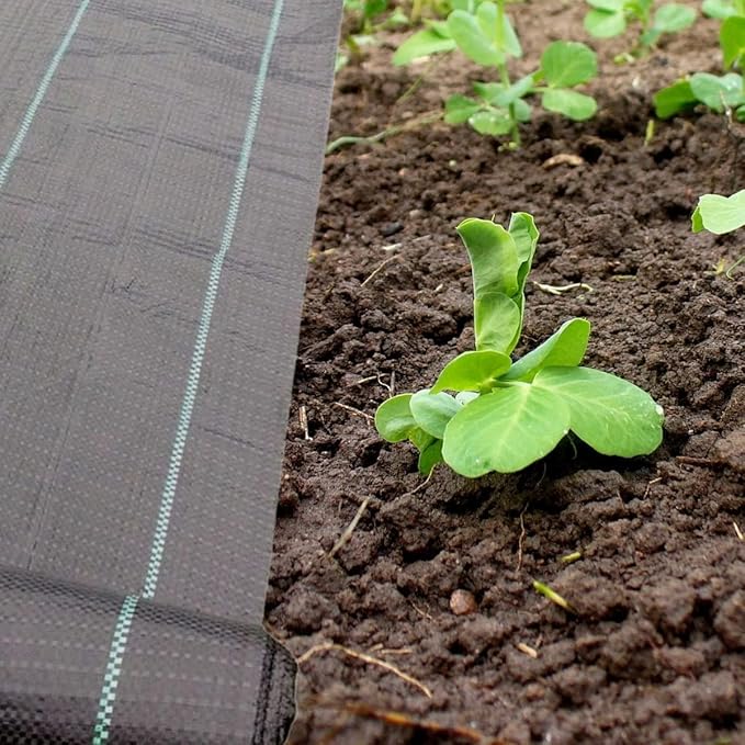 Heavy Duty Weed Barrier Fabric - 40cm/60cm/100cm/120cm/150cm Ground Cover for Gardens Landscape and Vegetable Beds(1.2mx150m)