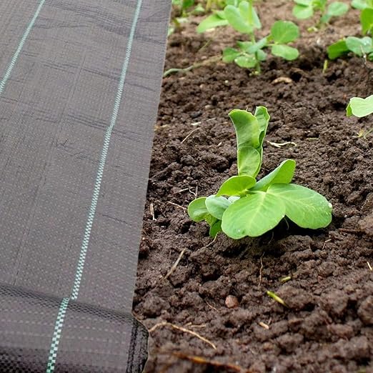 Premium Heavy Duty Weed Barrier Fabric - 0.4m/0.6m/1m/1.2m/1.5m Wide Ground Cloth - Nonwoven Black Weed Membrane(1.2mx80m)