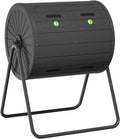 37.5 Gal Compost Tumbler - Leakproof Resin Compost Bin Outdoor | Odorless Aerating Compost for Backyard &amp Organic Gardens
