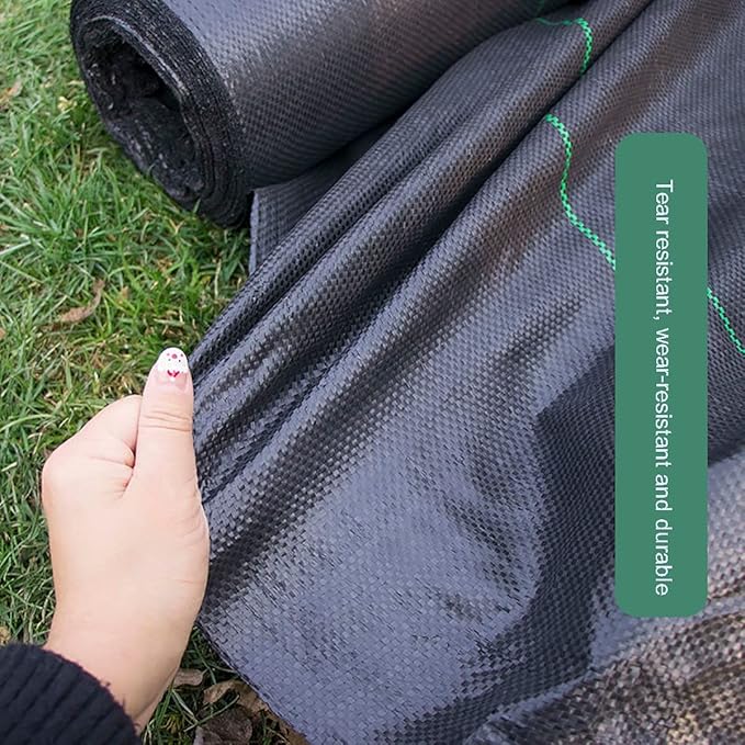 Geotextile Landscape FabricGround Cover PP Woven Garden Ground CoverGarden Weed Barrier Fabric Easy Setup Weed Control Matfor Garden Plant Mulch Membrane (Size : 1x90m/3.3x295ft)