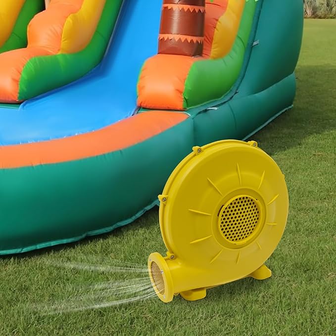 Air Blower Pump Fan 2150Pa Air Blower Jumping Bed Inflator Powerful Inflatable Bounce House Blower for Inflatable Water Slide Bouncy Castle Bounce House Speed 3250RPM 1118CFM Air Volume