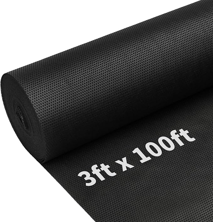 3x100ft Weed Barrier Fabric &amp Landscape Fabric5.8oz Heavy-Duty Non-Woven Ground Cover Easy Setup Weed Control Mat for Garden Yard Farm Orchard Fruit Trees