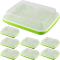 8 Pack Seed Sprouter Tray BPA Free Big Capacity Seed Germination Tray Healthy Wheatgrass Seeds Grower with Lid for Growing Bean Sprouts Cat Grass Wheat Grass Mung Beans