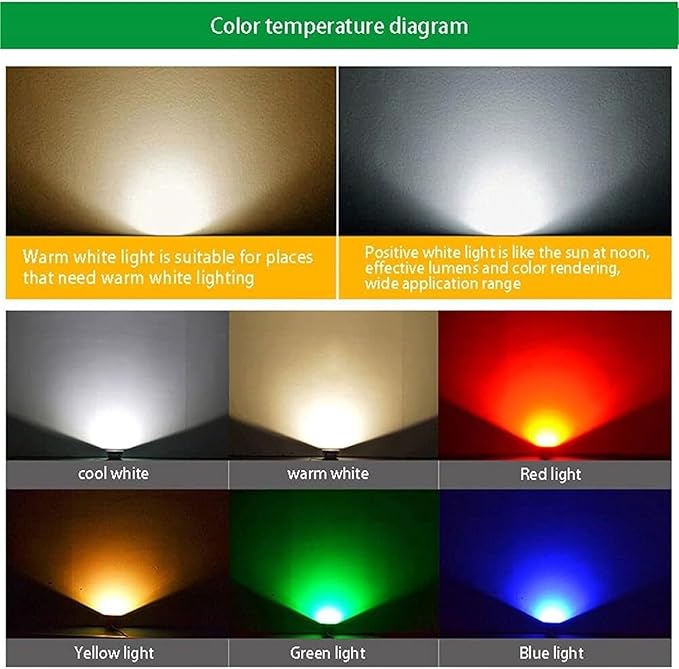 Garden Lights LED Adjustable Lawn Spotlights Used for Landscape Lawns and Outdoor Courtyards(Ground Type - Yellow Light)