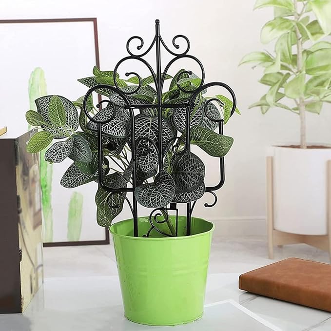 LTSRLL Lightweight Garden Trellis - European Potted Plant Support - Vines Flower Vegetable Climbing Stands Frame - 4pcs/ Pack(White)