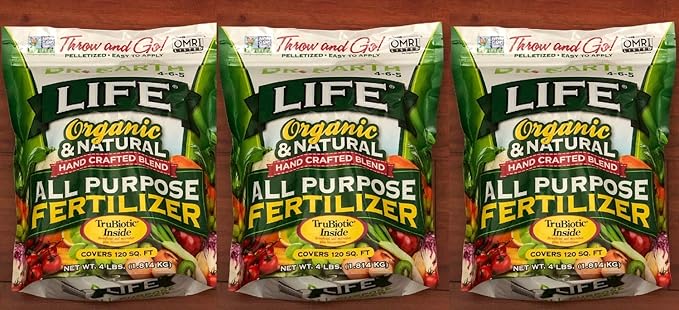 Dr. Earth Life All Purpose 4-6-5 Fertilizer 4-Lb - New #736P Packaging for 2020 (3-Bags)…