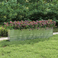 SKM Garden Raised Bed Silver Galvanized Steel Large Garden Raised BedSilver (Weight 39.07KG)