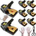 Mouse Traps Rat Trap Quick Effectively Best Mouse Trap Reusable Plastic Mousetraps Used Indoor &amp Outdoor Mice Snap Traps for Basement/Garage/Attic Anywhere 9set(2L+6s+1*Clip)