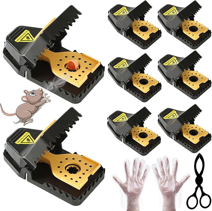 Mouse Traps Rat Trap Quick Effectively Best Mouse Trap Reusable Plastic Mousetraps Used Indoor &amp Outdoor Mice Snap Traps for Basement/Garage/Attic Anywhere 9set(2L+6s+1*Clip)