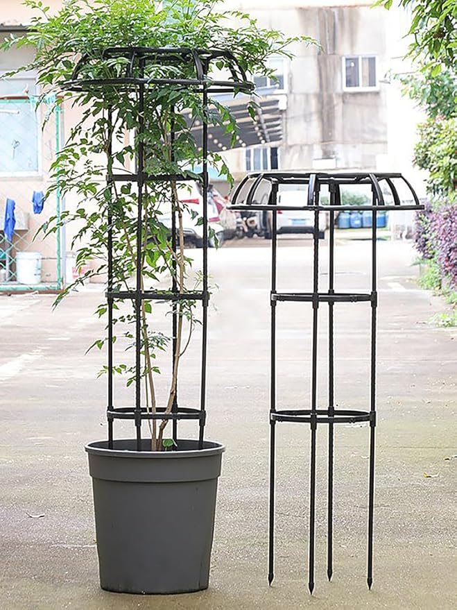 Metal Garden Trellis Garden Trellis for Climbing Plant Rustproof Metal Potted Plant Climbing Support for Indoor Outdoor Flowers Vegetable Fruits Vines Support