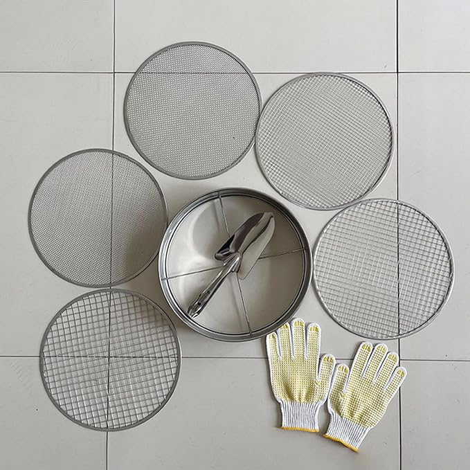 Stainless Steel Compost Sifter Garden Sieve Meshes Soil Sieve for Sawdust Grass Litter Compost Debris Garden Soil Filter