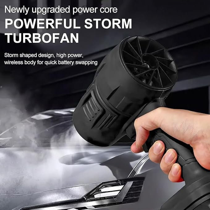 Handheld Blower Handheld Jet Blower 1000g Cordless Leaf Blower 1000g Blowing Force Ultra-Light Ultra-Powerful for Yard/Patio/Car/Lawn Cleaning (#10-1 Battery)