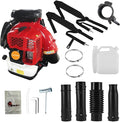 Backpack Gas Powered Leaf Blower 80CC 900CFM Extreme Duty 2-Stroke Petrol Powered Leaf Blowers for Lawn/Garden Care Yard Snow/Grass Blowing Dust Debris from US (900CFM 80CC Red)