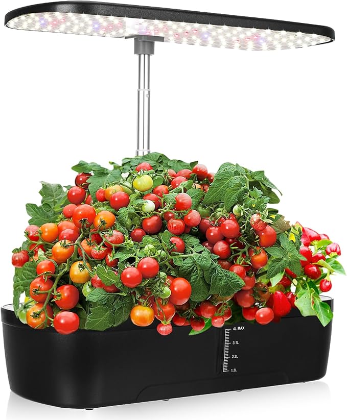 1set Indoor Hydroponics Growing Kit Plant Grow Kit with Multi-Porous Design Abundant Accessories for Space-Saving Indoor Gardening Compatible with Us