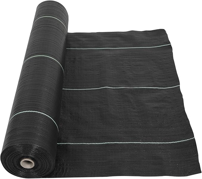 6.5ft x330ft Black Weed Barrier Landscape Fabric Heavy Duty 3.2OZ French Drain Fabric Ground Cover Weed Cloth for Erosion ControlOutdoor Gardening Weed Control Mat