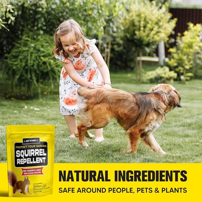 Squirrel Repellent Outdoor Chipmunk Repellent Outdoor Chipmunk and Squirrel Repellent Outdoor Keep Squirrels Away from Attic/Car/Bird Feeders Squirrel Repellent Pouches 8P