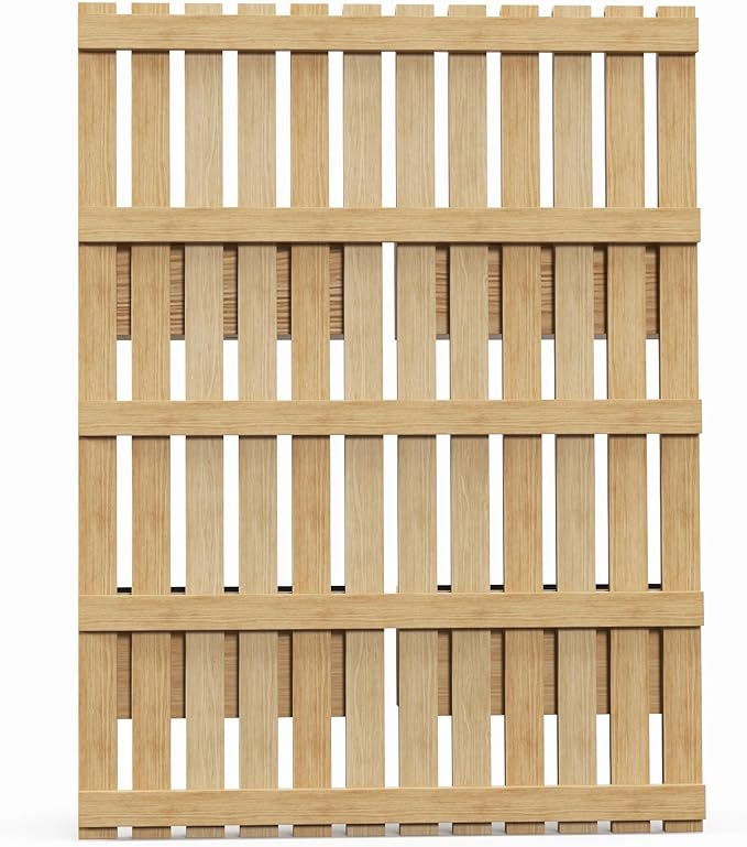 4 Box Raised Garden Bed with for Vine Flowers Climbing Plants 31.5 Tall Wall Mounted Wood Planter Box Set with Adjustable Height Drainage Hole Natural