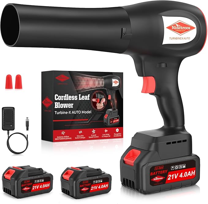 Leaf Blower Cordless with Battery and Charger 1000000 RPMOne-Touch Lock Mode Lightweight Handheld DesignBlower for Patio Cleaningcar Blowing Water Blowing Leaves and Dust