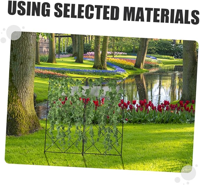 2Pcs Foldable Plant Climbing Trellis for Garden Support Sturdy Green Plant Support Frame Adjustable Trellis for Indoor and Outdoor Climbing