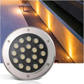 Ground LED Landscape Lights - Recessed LED Spotlights 24V Outdoor Buried Lights Ground Spotlight IP67 LED Outdoor Waterproof Embedded Floor Lamp Lawn GardenWarm White-18w(24V)