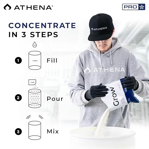 Athena Pro Grow | Dry Soluble Hydroponic Fertilizer for Vegetative Growth | Plant Food with NPK 2-8-20 | Professional-Grade Nutrients for Soil &amp Hydroponics | 10 LB