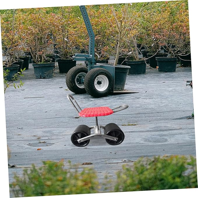 2pcs Rolling Garden Stool Wheels Material for Easy Weeding Outdoor Activities Stable and Portable Garden Seat Wheels for Camping Fishing and More