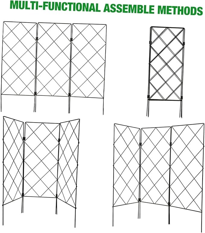 Folding Garden Trellis for Climbing Plants Plant Support Stand for Vines Vegetables and Flowers Easy to Use Durable Design for Projects