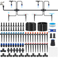 230FT Drip Irrigation System for Garden with 40 Nozzles &amp Emitters Garden Watering System with 1/2 &amp 1/4 Tube Adjustable Sprinklers Kit for Greenhouse Lawn Flower Beds Raised Bed