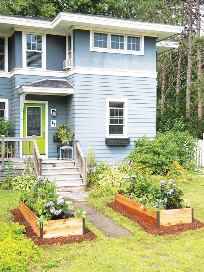 Gardener's Supply Company Raised Garden Bed | Outdoor Planter Box w/Extra Deep Height for Rooted Plants Herbs Flowerbed &amp Vegetable Garden Cedar Wooden Box | 3' W x 3' L x 14 H