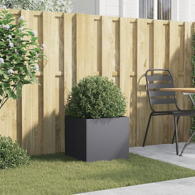 PlanterMultifunctional Raised BedPlant Privacy FenceBalcony Planter BedsHerb PlantersGreenhouse Planterfor HerbsFlowersOutdoorVegetablesAnthracite 16.5x15.7x15.4 Cold-rolled Steel
