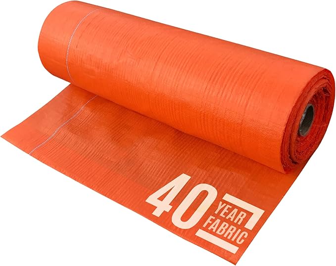Sandbaggy Orange Color Ground Cover | Reflects Sun Rays &amp Reduces Soil Temps | Up to 5°F Cooler Soil Temp Vs Black Fabric | Great as Weed Blocker Landscape Fabric (3 ft x 300 feet Roll)