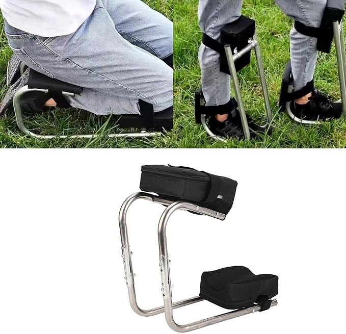 Garden Work Knee Seat Labor Saving Alloy Structure Strong Load Capacity Kneeling Device for Gardening Housework with Ergonomic Design and Portable
