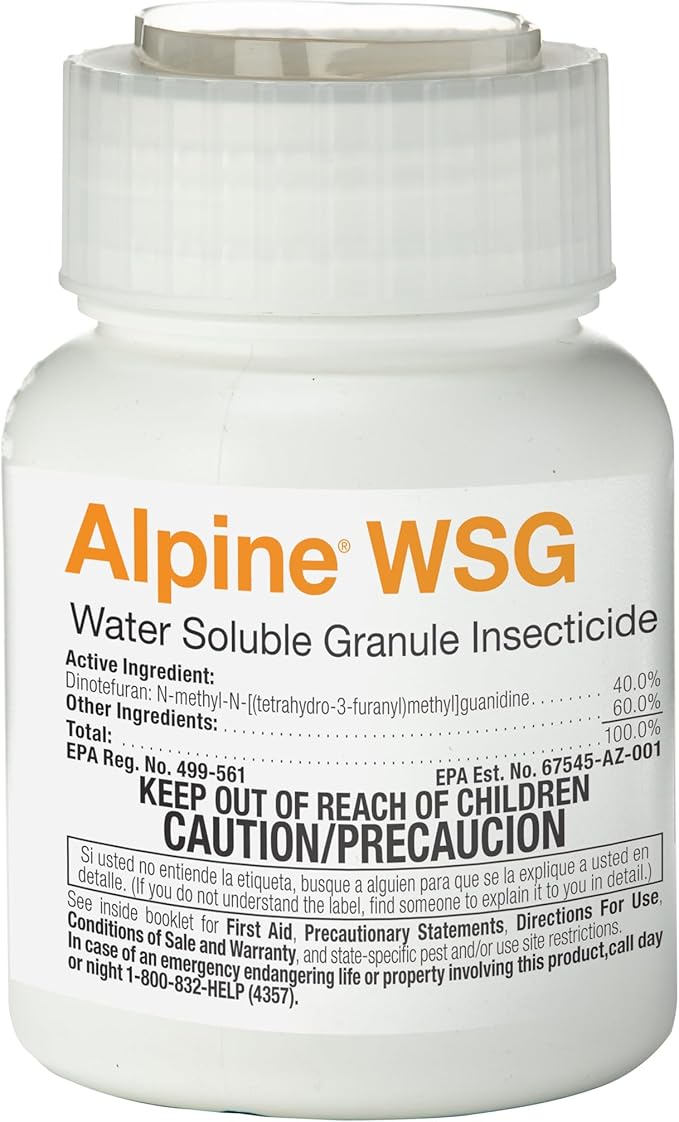 BASF Alpine WSG Water Soluble Granule Insecticide Indoor Outdoor Pest Control for Ants Flies Bed Bugs German Cockroach 200 Grams
