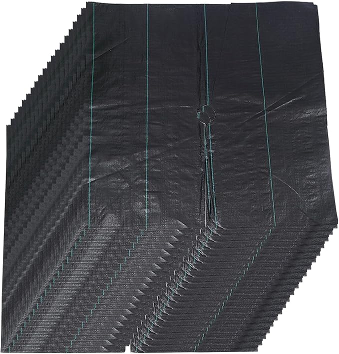 NFNSIG 20 Sheets Weed Barrier Fabric Open Grass Cloth Woven Landscape Fabric Weed Mat Fabric Weed Blocker Fabric Landscape Membrane Cloth for Control Landscaping Tree Protection(1m)