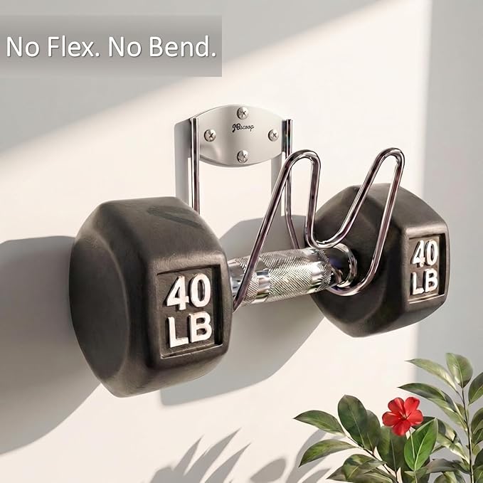 JBscoop Stainless Steel Garden Hose Holder Wall Mount – Silver SUS304 Hose Hanger for Indoor &amp Outdoor Use