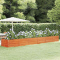 Garden Raised Bed Rusty Corten Steel 189x31.5x17.7 inch Large Planter Box for Outdoor Plants Rectangular Garden Beds Outdoor Durable Metal Steel Rustic Finish